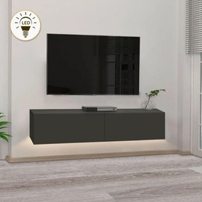 Έπιπλο τηλεόρασης Aristo με LED ανθρακί 135x32x25εκ