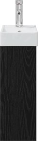 vidaXL Μονάδα μπάνιου με βρύση Μαύρη Δρυς 40,5 x 22,5 x 62 εκ.