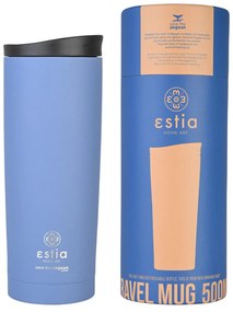 Θερμός 450ml Travel Mug Save the Aegean Denim Blue Estia Home Art 01-20323