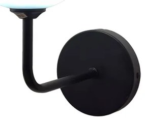 Φωτιστικό τοίχου-απλίκα Cebron pakoworld G9 μέταλλο μαύρο-λευκο 15x25x28εκ