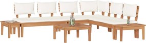 vidaXL Σετ Καναπέ Κήπου 4 pcs Καφέ και Κρέμα
