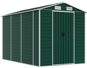 vidaXL Αποθήκη Κήπου Πράσινη 191 x 300 x 198 εκ. από Γαλβανισμένο Ατσάλι
