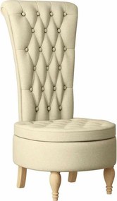 vidaXL Καναπέ με κουβέρτα Κρεμ 56,5 x 70 x 110 εκ ύφασμα