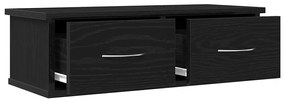 vidaXL Ντουλάπα Τοίχου Μαύρη δρυς 60 x 26 x 18.5 εκ Επεξεργασμένο ξύλο