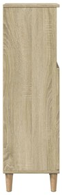 vidaXL Ντουλάπι Μπάνιου Sonoma Δρυς 30x30x100 εκ. Επεξεργασμένο Ξύλο