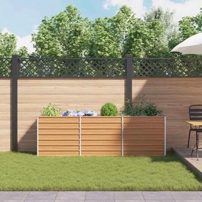 vidaXL Υπερυψωμένη Ζαρντινιέρα Ανοιχτό καφέ 240 x 40 x 77 cm