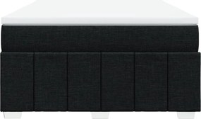 vidaXL Κρεβάτι Boxspring με Στρώμα Μαύρο 140x200 εκ. Υφασμάτινο