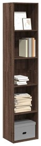 Βιβλιοθήκη Καφέ Δρυς 40x30x189 εκ. από Επεξεργασμένο Ξύλο