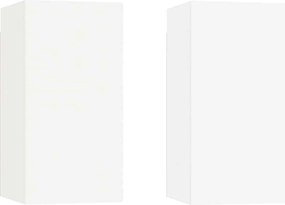 vidaXL Έπιπλα Τηλεόρασης 2 τεμ. Λευκά 30,5x30x60 εκ. από Επεξ. Ξύλο