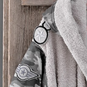 Παιδικό Μπουρνούζι Rythmos Army Grey