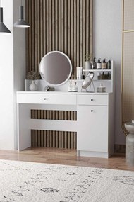 Make-Up Table Harmony 2 Round - White White