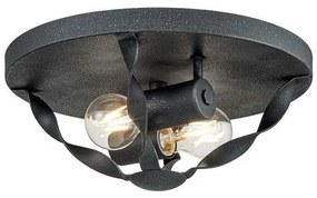 Πλαφονιέρα Φωτιστικό Οροφής 2xE27 Bradbury Elstead Lighting-QZ-BRADBURY-F-GK-Γκρι QZ-BRADBURY-F-GK