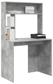 vidaXL Γραφείο Γκρι σκυροδέματος 91 x 50 x 149 εκ Επεξεργασμένο ξύλο