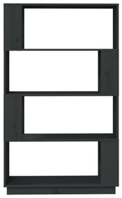 vidaXL Βιβλιοθήκη/Διαχωριστικό Χώρου Γκρι 80x25x132 εκ. Μασίφ Πεύκο