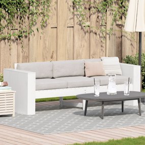 vidaXL Παγκάκι Κήπου Λευκό 185,5x60x62 εκ, Σκοτεινός Ξύλινος από Πεύκο