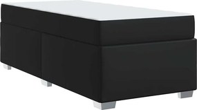 vidaXL Σκελετός Κρεβατιού με στρώμα Μαύρο 90 x 200 cm ύφασμα