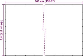 vidaXL Δίχτυ Συγκράτησης Φορτίου Μαύρο 3,5 x 5 μ. από HDPE