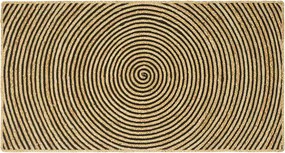 vidaXL Χαλί Περιοχής Μαύρο 100 x 200 cm Γιούτα