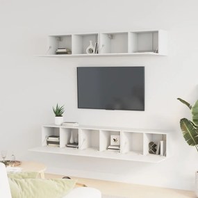 vidaXL Σετ Επίπλου Τηλεόρασης 5 Τεμαχίων Λευκό από Επεξεργασμένο Ξύλο