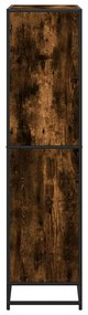 Βιβλιοθήκη καπνιστή βελανιδιά 80,5x35x139 cm Ξύλινη κατασκευή - Καφέ