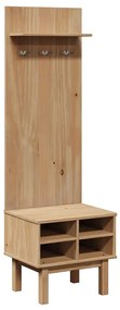 vidaXL Έπιπλο χωλ OTTA 50x40x160 εκ. Μασίφ Ξύλο Πεύκου