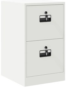 vidaXL Ντουλάπα Αρχείων Λευκό 44 x 50 x 106.5 εκ Ψυχρής Έλασης Χάλυβας