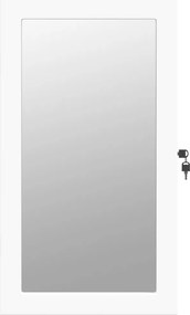 vidaXL Έπιπλο Κοσμημάτων με Καθρέφτη/LED Φώτα Επιτοίχιο Λευκό