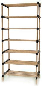 Ραφιέρα 7 Ράφια Φυσικό Ξύλο 56x29x115cm-06510586