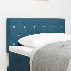 vidaXL κεφαλάρι  με κρύσταλλο, tufted, σκούρο μπλε, 80 εκ βελούδο