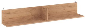 Ραφιέρα τοίχου Drowel pakoworld μελαμίνης σε oak απόχρωση 130x21.6x20εκ