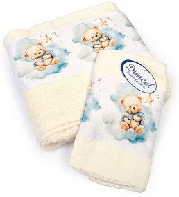 Πετσέτες Βρεφικές Cute Bear 303 (Σετ 2τμχ) Ecru DimCol Σετ Πετσέτες 70x140cm 100% Βαμβάκι