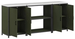 vidaXL Σετ Αποθήκευσης Κουζίνας HATTEM 3 pcs Ελιά Πράσινη
