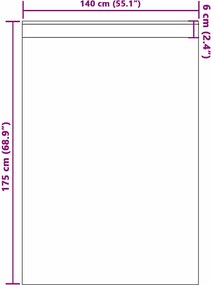 vidaXL Κουρτίνες Μαύρης Ύφανσης με Δαχτυλίδια 2 pcs Τερακότα