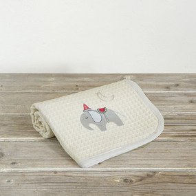 Κουβέρτα Βρεφική Zoo Party Πικέ Beige Nima Cradle 110x140cm 100% Cotton