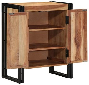 vidaXL Ντουλάπα Παπουτσιών Μαύρο 30 x 30 x 40 cm Μασίφ ξύλο ακακίας
