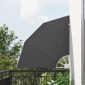 vidaXL Αδιάφανο σκίαστρο μπαλκονιού 115 x 115 εκ Πολυεστέρας Μαύρο