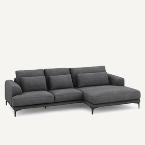 Γωνιακός καναπές XL δεξιός από βαμβάκι και λινό, MARSILE