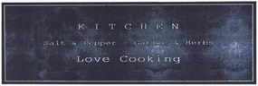 Πατάκι κουζίνας (50x150) Cook &amp; Wash 690 Love cooking Black-Sdim