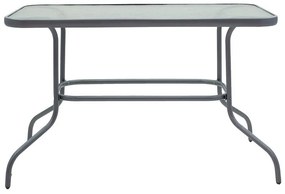Τραπέζι Valor μέταλλο ανθρακί-γυαλί 110x60x70εκ 110x60x70 εκ.