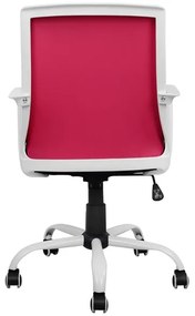 ΚΑΡΕΚΛΑ ΓΡΑΦΕΙΟΥ MALFOI HM1053.05 ΡΟΖ MESH &amp; ΠΟΔΙ ΜΕΤΑΛΛΙΚΟ 58x59x103 εκ.