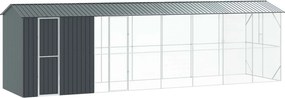 vidaXL Κλουβί Πουλιών Ανθρακί 860 x 208 x 247 εκ