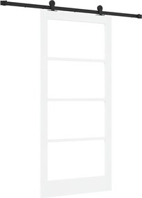 vidaXL Συρόμενη Πόρτα ORKDAL Λευκό και Μαύρο 93 x 202 cm