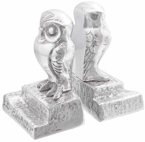 vidaXL Βιβλιοστάτες 2 pcs Ασημί 12 x 9 x 19 εκ. Αλουμίνιο