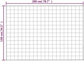 vidaXL Κουβέρτα Βαρύτητας Μπλε 138 x 200 εκ. 6 κ. Υφασμάτινη