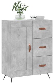 vidaXL Ντουλάπι Γκρι Σκυροδέματος 69,5x34x90 εκ. Επεξεργασμένο Ξύλο
