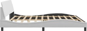 vidaXL Πλαίσιο Κρεβατιού Dover Λευκό 200x200 εκ. Συνθετικό Δέρμα