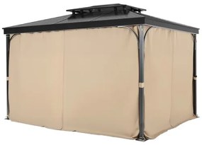 VEVOR Gazebo Privacy Curtain 12&#039; x 10&#039; x 7&#039; Waterproof Gazebo Curtains Khaki