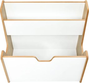 Ραφιέρα Crane pakoworld φυσικό-λευκό mdf 57x34x55εκ
