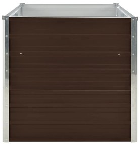 vidaXL Ζαρντινιέρα Ψηλή Καφέ 160 x 80 x 77 εκ. από Γαλβανισμένο Χάλυβα