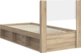 vidaXL Καλάθι με αποθήκη και κεφαλάρι Sonoma Δρυς 75 x 190 cm
